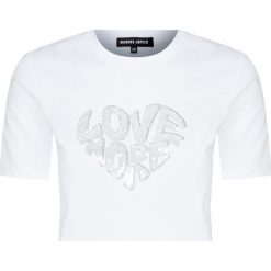 T-shirt MARKUS LUPFER ALEX SEQUIN LOVE MORE. Białe t-shirty damskie Markus Lupfer, z aplikacjami, z bawełny, bez kołnierzyka. W wyprzedaży za 552.00 zł.