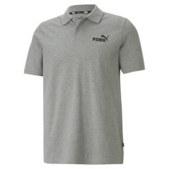 Męska koszulka polo z piki Essentials PUMA Medium Gray Heather. Szare koszulki polo męskie Puma, m, bez wzorów, z bawełny, eleganckie, bez ramiączek. Za 170.00 zł.
