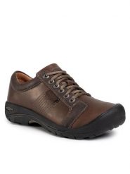Keen Półbuty Austin 1007722 Brązowy. Brązowe półbuty na co dzień męskie Keen, ze skóry, bez zapięcia. Za 409.99 zł.