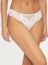 Hunkemöller Stringi Daisy 206050 Biały. Białe stringi damskie Hunkemöller, l, bez wzorów, z syntetyku. Za 49.99 zł.