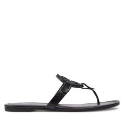 Japonki Tory Burch. Czarne klapki damskie Tory Burch, bez wzorów, bez obcasa. Za 1,029.00 zł.