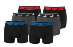 Bokserki majtki męskie Puma Boxershorts 6-pak bawełniane. Czarne bokserki męskie Puma, m, bez wzorów, z bawełny. Za 179.00 zł.