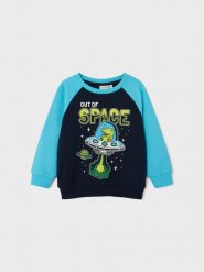 NAME IT Bluza 13218854 Granatowy Regular Fit. Niebieskie bluzy dla chłopców Name it, bez wzorów, z bawełny, bez ramiączek, bez kaptura. Za 59.99 zł.