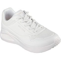 Buty sportowe damskie Skechers Uno Lite Lite Work. Białe obuwie sportowe damskie Skechers, bez wzorów, z materiału. Za 487.00 zł.