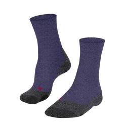 Skarpetki damskie Falke TK2 Explore Melange. Fioletowe skarpety damskie Falke, bez wzorów, z materiału. Za 161.50 zł.