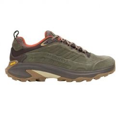 Buty trekkingowe męskie Merrell Moab Speed 2 Leather Wp. Zielone trekkingi męskie Merrell, trekkingowe. Za 854.00 zł.