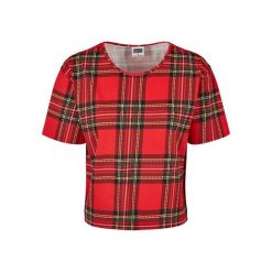 Damska klasyczny tartanowy Koszulka miejski oversize. Czarne t-shirty damskie Urban Classics, bez wzorów, klasyczne, bez kołnierzyka. Za 102.00 zł.