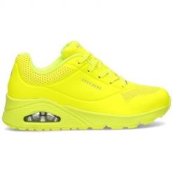 Buty do chodzenia damskie Skechers Night Shades. Żółte obuwie sportowe damskie Skechers, bez wzorów, z materiału, trekkingowe, Skechers Sport. Za 416.00 zł.