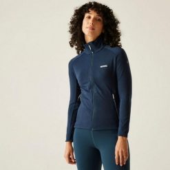 Kurtka softshell turystyczna damska Regatta Malana. Niebieskie kurtki damskie Regatta, m, bez wzorów, z elastanu, bez kaptura. Za 217.00 zł.