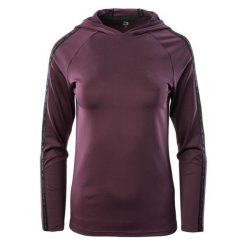 Bluza damska z kapturem IQ Boyna WMNS - purpurowa, Rozmiar S. Fioletowe bluzy sportowe damskie IQ, s, bez wzorów, z elastanu, z kapturem, do biegania. Za 54.99 zł.