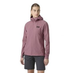 Damska kurtka wodoodporna Helly Hansen Blaze Softshell. Fioletowe kurtki damskie Helly Hansen, bez wzorów, z softshellu, bez kaptura. Za 669.00 zł.