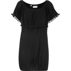 Shirt "carmen" z kolekcji Maite Kelly bonprix czarny melanż. Czarne bluzki damskie bonprix, bez wzorów, boho, bez kołnierzyka. Za 54.99 zł.