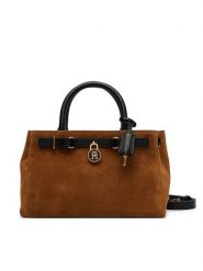Tommy Hilfiger Torebka American Icon Mini Tote Suede Le AW0AW18202 Brązowy jasny. Brązowe torebki do ręki damskie Tommy Hilfiger, bez wzorów, ze skóry, bez dodatków. Za 1,299.00 zł.
