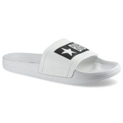 Klapki damskie Big Star, wsuwane basenowe klapki z tworzywa, białe, DD274A264. Białe sandały damskie Big Star, bez wzorów, bez obcasa, bez zapięcia. Za 69.99 zł.