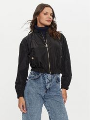 Rinascimento Kurtka bomber CFC0119826003 Czarny Regular Fit. Czarne kurtki damskie Rinascimento, l, bez wzorów, z syntetyku, bez kaptura. Za 359.99 zł.