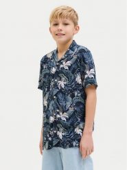 Jack & Jones Koszula Jeff Tropical 12269119 Granatowy Relaxed Fit. Niebieskie koszule dla chłopców Jack & Jones, bez wzorów, z wiskozy, bez kołnierzyka, bez ramiączek. Za 79.99 zł.
