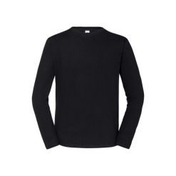 Męska Koszulka Z Długim Rękawem Iconic 195 Z Bawełny Premium Ringspun. Czarne koszulki sportowe męskie Fruit of the Loom, m, bez wzorów, z bawełny, bez kołnierzyka, bez ramiączek, trekkingowe. Za 64.99 zł.