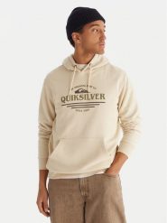 Quiksilver Bluza Screen Fleece Classic EQYFT05137 Beżowy Regular Fit. Brązowe bluzy męskie Quiksilver, m, bez wzorów, z syntetyku, bez kaptura. Za 249.99 zł.