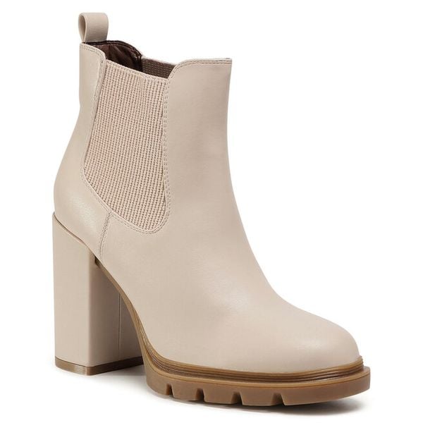 Botki Jenny Fairy. Brązowe botki damskie Jenny Fairy, bez obcasa, na słupku, bez zapięcia. Za 75.99 zł.