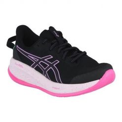 Buty do biegania damskie Asics Gel Cumulus 26 Lite show. Czarne obuwie sportowe damskie Asics, bez wzorów, z materiału, do biegania. Za 881.00 zł.