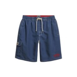 Spodenki cargo Superdry 19. Niebieskie szorty męskie Superdry., na lato, s, bez wzorów, z materiału, eleganckie. Za 261.90 zł.