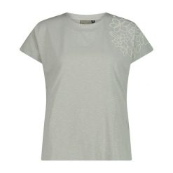 T-shirt damski CMP. Zielone t-shirty damskie CMP, bez wzorów, z bawełny, bez kołnierzyka. Za 150.00 zł.