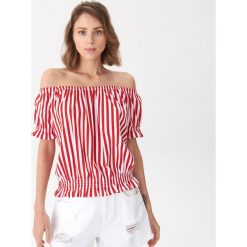 Bluzka off shoulder w paski - Czerwony. Bluzki damskie marki House. Za 39.99 zł.