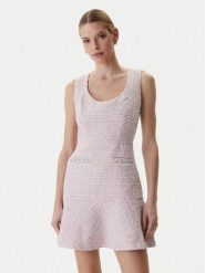 Guess Sukienka koktajlowa W6RK28 WJ632 Różowy Regular Fit. Czerwone sukienki damskie Guess, l, z aplikacjami, z syntetyku, wizytowe, bez kołnierzyka, bez ramiączek. Za 699.99 zł.