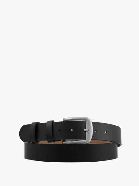 Czarny pasek męski ze skóry licowej. Czarne paski damskie Ryłko, bez wzorów, ze skóry, eleganckie. Za 129.99 zł.