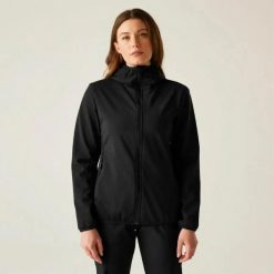 Damska kurtka wodoodporna Dare 2B Iced Softshell. Czarne kurtki damskie Dare 2b, bez wzorów, z elastanu, bez kaptura. Za 256.50 zł.