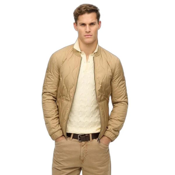 Kurtka puchowa Superdry Surplus Liner. Brązowe kurtki męskie Superdry., m, bez wzorów, z materiału, eleganckie, bez kaptura. Za 362.75 zł.