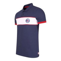 PSG polo męskie. Niebieskie koszulki polo męskie PARIS SAINT GERMAIN, m, bez wzorów, sportowe, bez ramiączek. Za 214.99 zł.