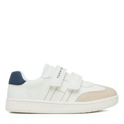 Sneakersy Tommy Hilfiger. Białe trampki i tenisówki chłopięce Tommy Hilfiger, bez wzorów, bez zapięcia. Za 349.99 zł.