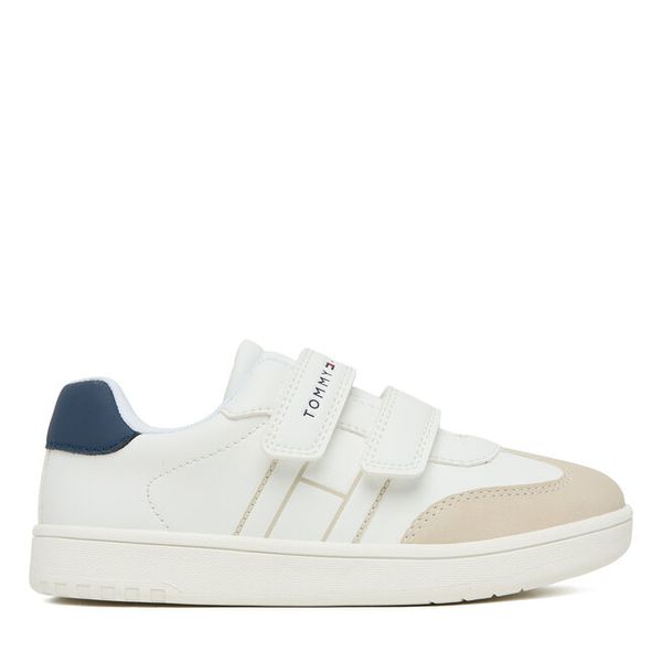 Sneakersy Tommy Hilfiger. Białe trampki i tenisówki chłopięce Tommy Hilfiger, bez wzorów, bez zapięcia. Za 230.99 zł.