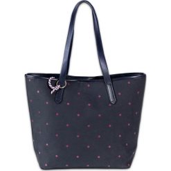 Torba shopper w kropki bonprix ciemnoniebiesko-czerwony kasztanowy w kropki. Torebki shopper damskie bonprix. Za 89.99 zł.