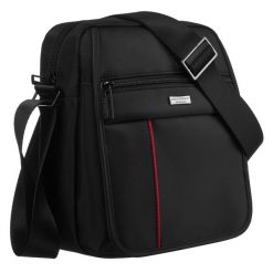 Męska torba miejska na ramię z wytrzymałej tkaniny - Peterson. Torby na ramię męskie Peterson, bez wzorów, z tkaniny, na ramię. Za 69.99 zł.