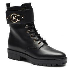 Trzewiki MICHAEL Michael Kors. Czarne botki damskie MICHAEL Michael Kors, bez obcasa, na płaskiej podeszwie, bez zapięcia. Za 1,179.00 zł.