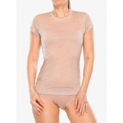 Koszulka merino damska Sensor Merino Air Tee SS. Czerwone koszulki sportowe damskie Sensor, bez wzorów, bez kołnierzyka, bez ramiączek. Za 244.99 zł.