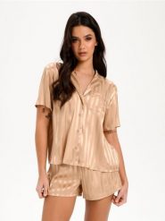 Piżama dwuczęściowa Winnie The Pooh - beżowy. Brązowe piżamy damskie Sinsay, l, bez wzorów, bez ramiączek. Za 59.99 zł.