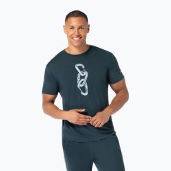 Koszulka męska super.natural Carabineri Tee. Niebieskie koszulki sportowe męskie super.natural, m, bez wzorów, bez kołnierzyka, bez ramiączek, narciarskie. Za 239.99 zł.