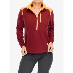 Bluza polarowa damska Fjallraven Vardag Lite Fleece. Czerwone bluzy damskie Fjällräven, s, bez wzorów, z polaru, bez kaptura. Za 548.05 zł.