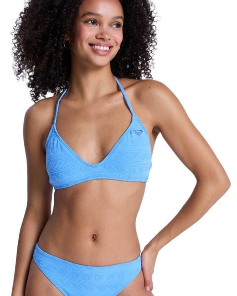 Trójkątny stanik bikini dla Kobiety PARADISE WAVE Niebieski. Niebieskie bikini damskie Roxy, m, bez wzorów. Za 118.99 zł.