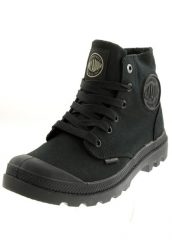 Buty sportowe Sneakersy unisex, Palladium Mono Chrome. Czarne obuwie sportowe damskie Palladium, bez wzorów, z materiału, trekkingowe. Za 319.99 zł.
