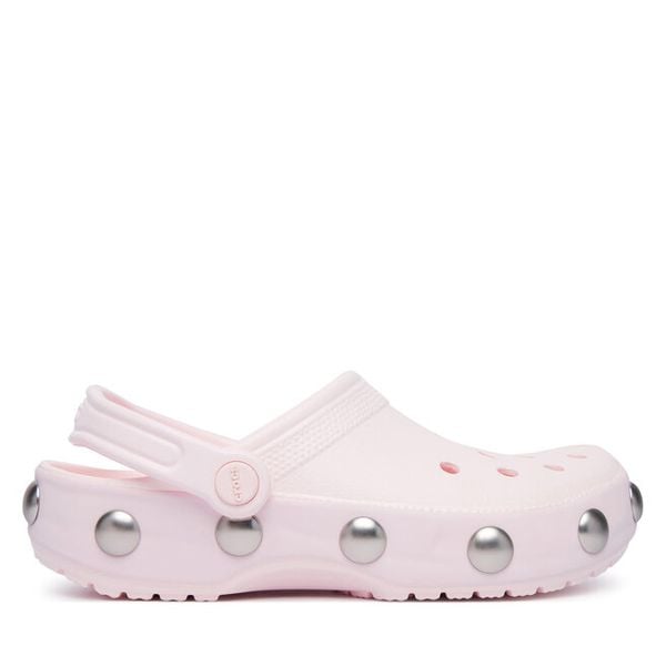 Klapki Crocs. Czerwone klapki damskie Crocs, bez wzorów, bez obcasa. Za 259.99 zł.