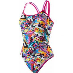 Speedo Strój Love Double Crossback Electric Pink/Orchid/Black 34. Czarne stroje kąpielowe dla dziewczynek Speedo. W wyprzedaży za 139.00 zł.