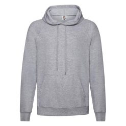 Lekka Męska Bluza Z Kapturem. Szare bluzy męskie Fruit of the Loom, m, bez wzorów, z kapturem. Za 58.99 zł.