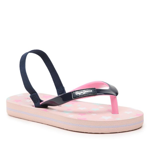 Sandały Pepe Jeans. Niebieskie sandały dziewczęce Pepe Jeans, z jeansu, bez zapięcia. Za 59.99 zł.