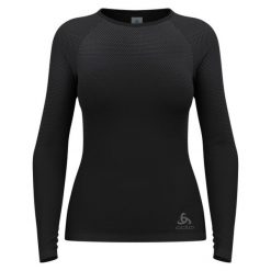 Bluza termoaktywna damska Odlo Performance Light Eco BL Top Crew Neck LS. Czarne bielizna termoaktywna damska Odlo, l, bez wzorów, bez kaptura. Za 244.99 zł.