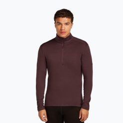 Bluza termoaktywna męska icebreaker 260 Tech LS Half Zip. Brązowe bluzy męskie Icebreaker, na zimę, m, bez wzorów, bez kaptura. Za 479.99 zł.
