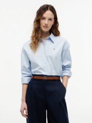Tommy Hilfiger Bluzka Kobiety Bawełna (100%) niebieski, 36. Niebieskie bluzki damskie Tommy Hilfiger, bez wzorów, z bawełny, klasyczne, bez kołnierzyka, bez ramiączek. Za 299.95 zł.